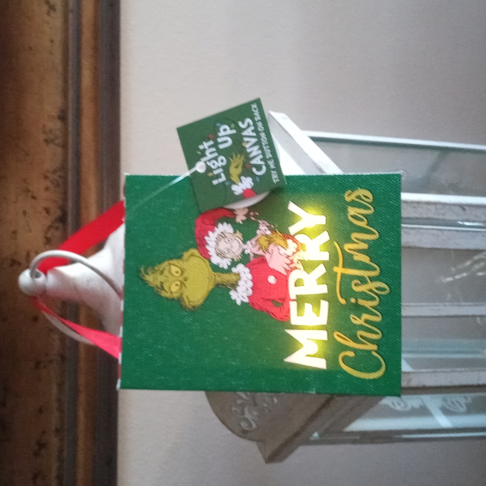 Grinch and Cindy Lou Whoo Light Up Ornament